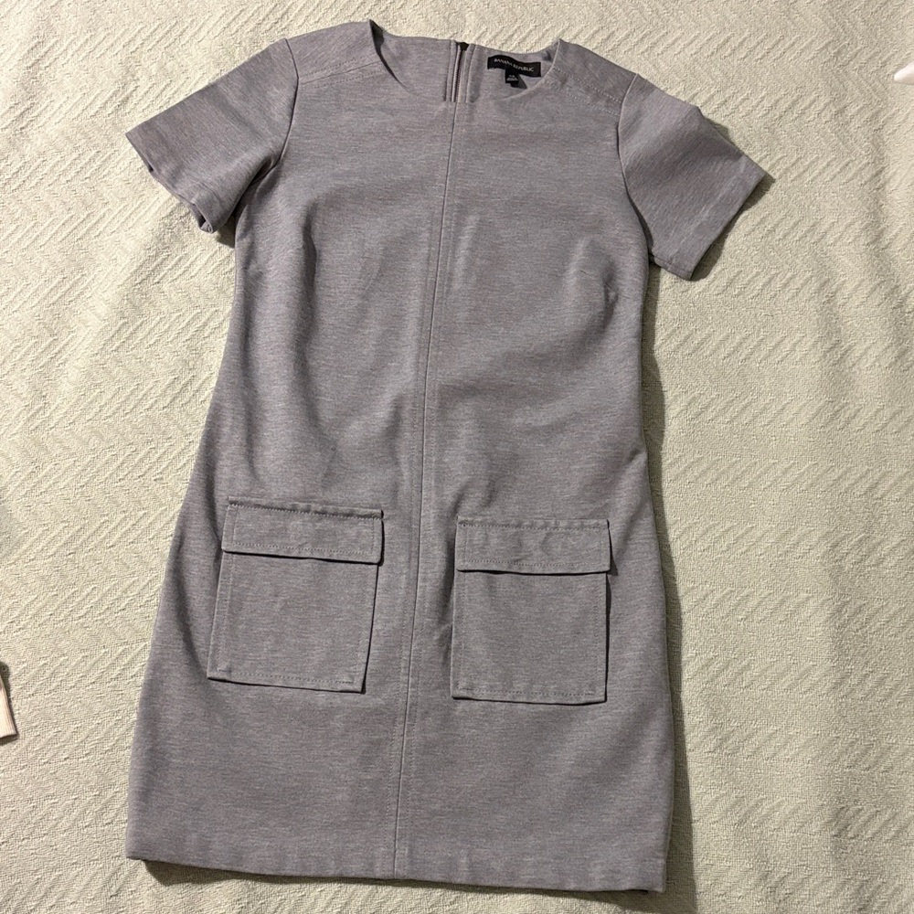 Banana Republic Gray Mini Dress with Pockets